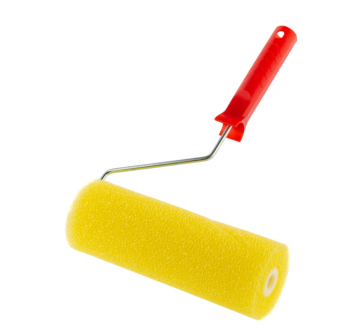 Валик "СТРУКТУРНЫЙ" поролоновый с ручкой, "гладкий", 230 мм d-80 мм 