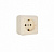 Розетка 1-ая серия "Олимп" с/з бежевая