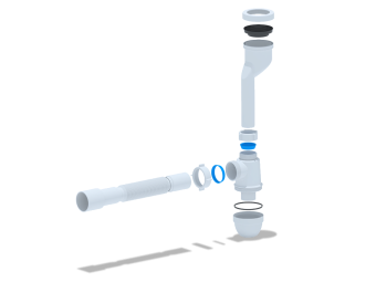 Сифон для писсуара АНИ Пласт U0115 40 мм с гибкой трубой 40х40/50 мм