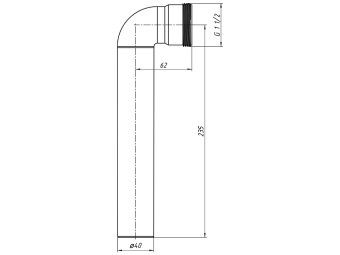 Уголок двойного сифона АНИ Пласт M710 с резьбой