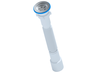 Сифон для мойки АНИ Пласт G106 1 1/2 дюйма 40/50 мм гофрированный 396-806 мм