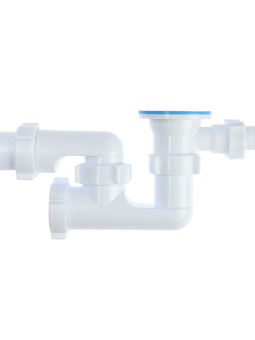 Сифон для ванны АНИ Пласт Варяг C6255 1 1/2 дюйма 40 мм регулируемый с гибкой трубой 40х50 мм