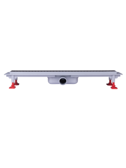 Трап линейный пластиковый АНИ Пласт TL1455G выпуск 40 мм решётка Бимс глянцевая нержавеющая сталь 550 мм