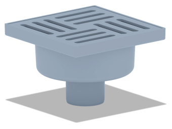 Трап для душа АНИ Пласт TQ5210 DN50 вертикальный нерегулируемый с сухим затвором и решёткой из пластика 150х150 мм