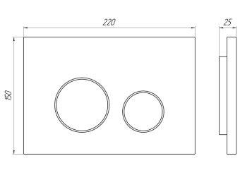 Клавиша АНИ Пласт для системы скрытой установки унитаза золото матовое, клавиша золото матовое WP1355