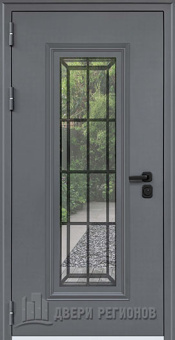 Дверь входная уличная RX-10 Термо, цвет Муар ral 7024, панель - rx-10 цвет ПВХ Белая матовая