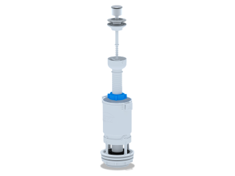 Арматура спускная АНИ Пласт WC7040M шток ручка металлизированная