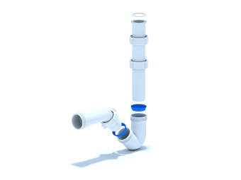 Сифон для биде АНИ Пласт BD1020 1 1/4 дюйма 32 мм без выпуска