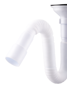 Cифон гофрированный для мойки АНИ Пласт 3 1/2 дюйма с гибким переливом и отводом для стиральной машины A1042SPG