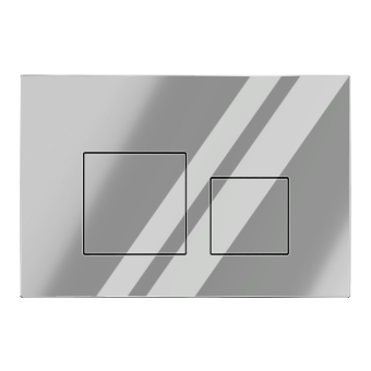 Клавиша смыва для скрытой инсталляции унитаза, АНИ Пласт, квадратная, хром глянцевый, WPG1611G