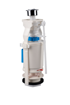 Арматура сливная АНИ Пласт WC7050C с двойной хромированной кнопкой