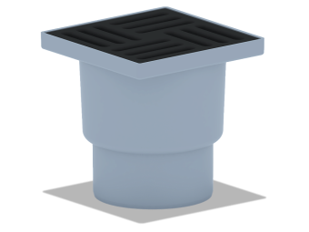 Трап для душа АНИ Пласт TA1216 вертикальный нерегулируемый с выпуском 110 мм и чугунной решеткой 150х150 мм