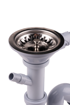 Cифон для мойки АНИ Пласт F серия F1045S 3 1/2 дюйма 40 мм с гибким переливом и отводом для стиральной машины