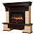 Портал Firelight Forte 25U (угловой) камень бежевый, шпон темный дуб