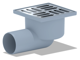 Трап для душа АНИ Пласт TA5102 горизонтальный нерегулируемый с выпуском 50 мм и решеткой из нержавеющей стали 100х100 мм