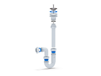 Сифон для раковины АНИ Пласт DB1000 1 1/4 дюйма 32 мм прямоточный