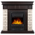 Портал Firelight Bricks Classic камень бежевый, шпон темный дуб