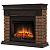 Портал Firelight Bricks Wood 25 камень коричневый, шпон темный дуб