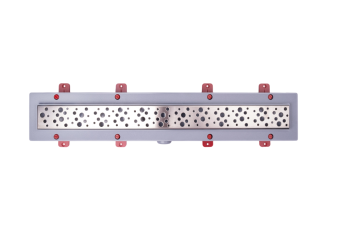 Трап линейный пластиковый АНИ Пласт TLQ1365M DN40 с сухим затвором и матовой решёткой Бриз 650х62 мм