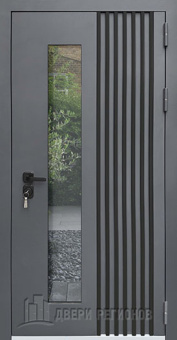 Дверь входная уличная RX-17 Термо, цвет Муар ral 7016, панель - rx-17 цвет ПВХ Белая матовая