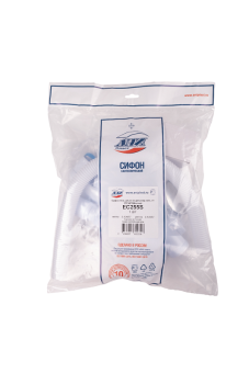 Сифон для ванны АНИ Пласт EC255S 1 1/2 дюйма 40 мм клик-клак с сеткой с переливом и гибкой трубой 40х50 мм