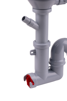 Cифон для мойки АНИ Пласт F серия F1045S 3 1/2 дюйма 40 мм с гибким переливом и отводом для стиральной машины